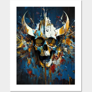 Grunge skull design Posters and Art